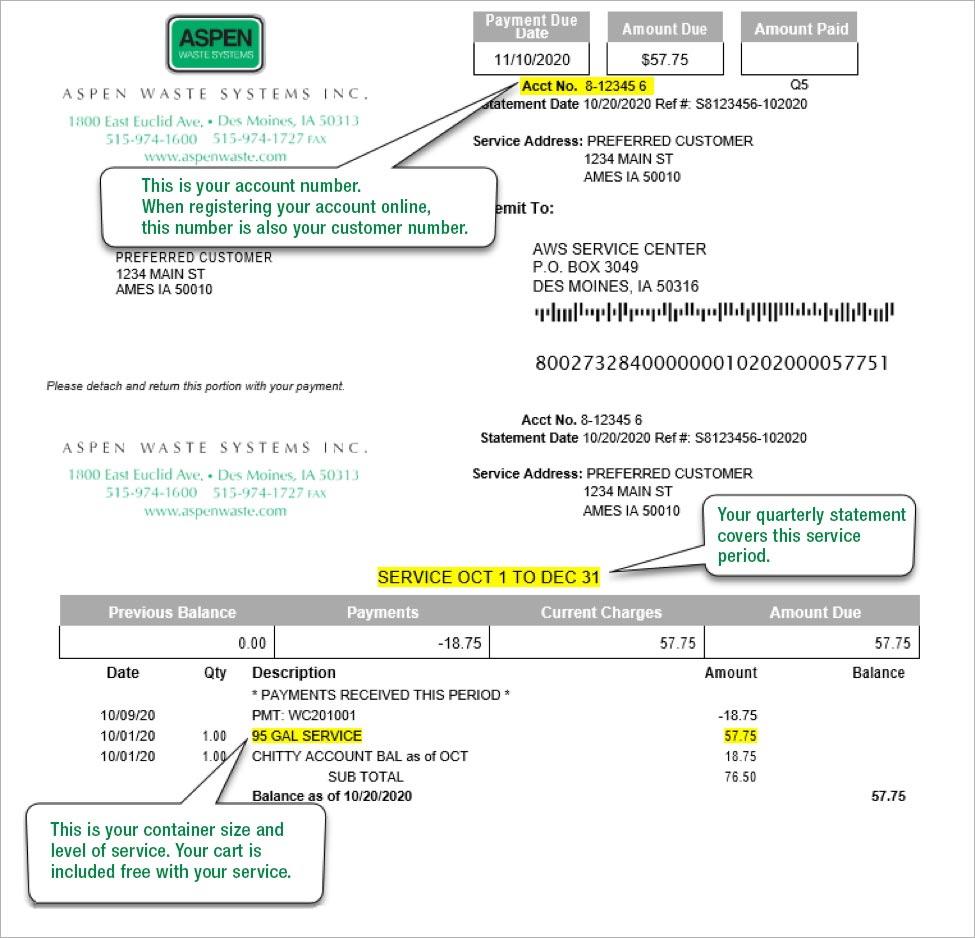 Letter to Chitty Customers Test | Aspen Waste