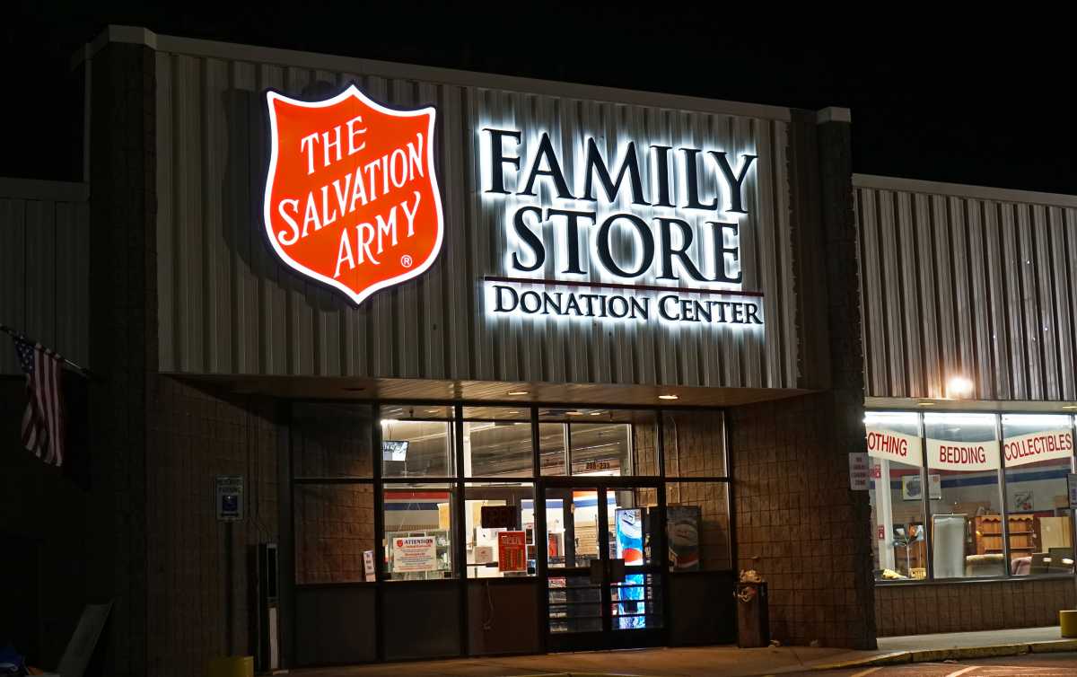 Facade of a Salvation Army Family Store Donation Center